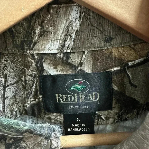 Vintage RedHead  Camouflage Button-up Large - Picture 3 of 4